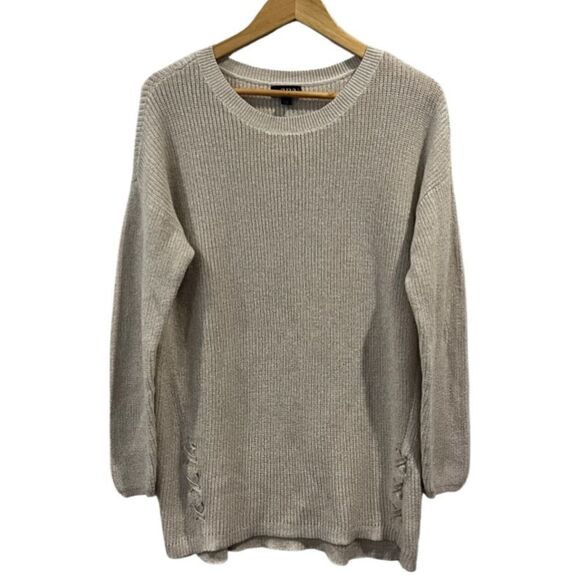 a.n.a Sweaters - Ana Cream Metallic knit Cream crew neck sweater PXL